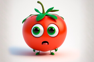 Cute Tomato Character. Generative AI