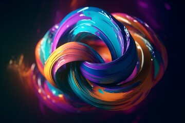 A colorful abstract design with gradients, Generative AI