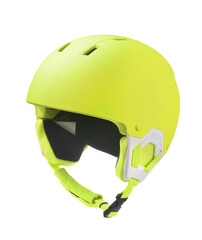 Empty yellow sport safety helmet