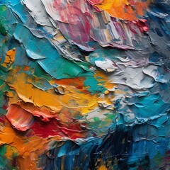Thick Impasto Painting Concept for Home Improvement - Multilayered Realism and Intense Close-Ups with Unmodulated Colors - Emotional Naturalism with Vibrant Palette Knife - Captured with Colorful Turb