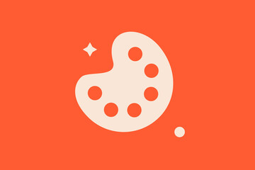 Naklejka premium color palette illustration in flat style design. Vector illustration.