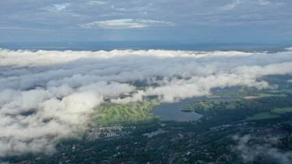 vue aérienne panoramique d'Oslo depuis Holmenkollen, norvège	