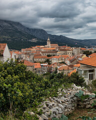 View over Korcula island in Croatia