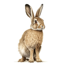 Rabbit hare watercolor illustration. Generative AI