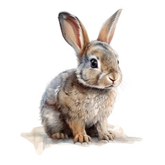 Fototapeta premium Rabbit hare watercolor illustration. Generative AI