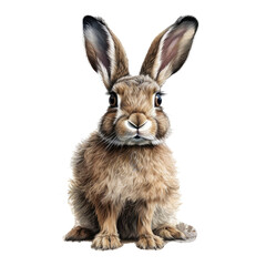 Rabbit hare watercolor illustration. Generative AI - obrazy, fototapety, plakaty