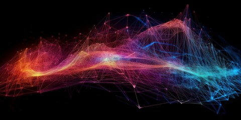 digital abstract background of artificial intelligence and neural connections, generative ai
