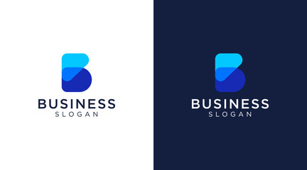 Abstract geometric colorful Letter B logo design for various types of businesses and company © mupppid
