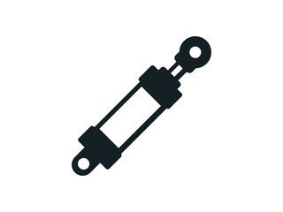 Hydraulic cylinder logo design. Hydraulic damper vector design. Pneumatic cylinder logotype