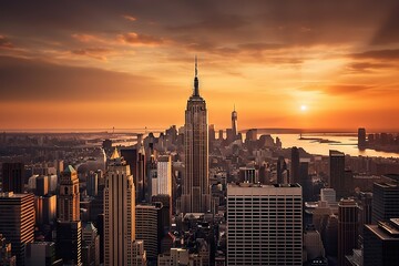 Fototapeta na wymiar beautiful views of magnificent new york AI