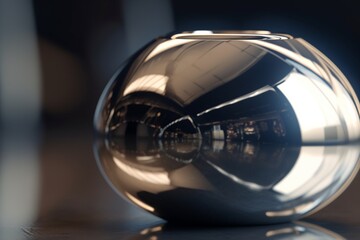 A close-up of a smooth or sleek texture, such as polished metal or glass, Generative AI