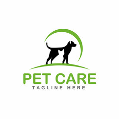 Vector pet logo design template
