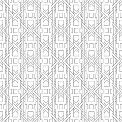 Vector seamless pattern. Modern stylish texture. Monochrome, linear abstract background.