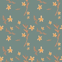 seamless pattern with leaves