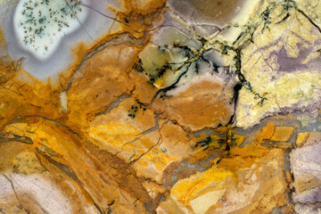Beautiful decorative stone, natural brown, grey and yellow stripes abstract pattern