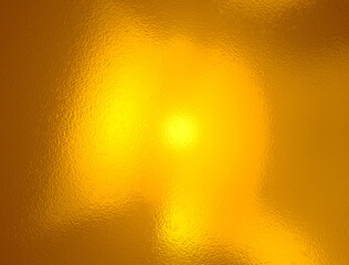 Fototapeta na wymiar Gold foil background with light reflections. Golden textured wall. 3D rendering. 
