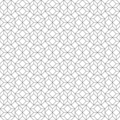 Fototapeta premium Vector seamless pattern. Modern stylish texture. Monochrome, linear abstract background.