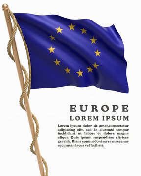 White Backround Flag Of EUROPEAN UNION