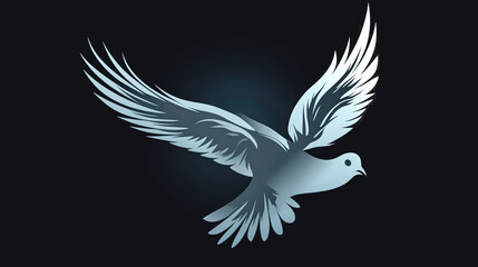 Obraz premium Peace pigeon. Purity, spirituality concept, generative AI.