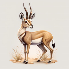 Antelope cartoon. Generative AI