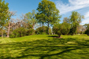 Naklejka premium Indian Effigy Mounds At Smith Park On Doty Island, Wisconsin
