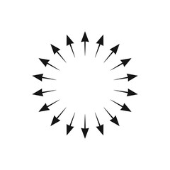 Expand, direction, circle arrows, radial, radiation icon