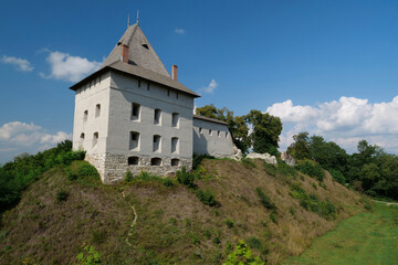 Old castle from 14th century in Halych - city on Dniester River, Ukraine