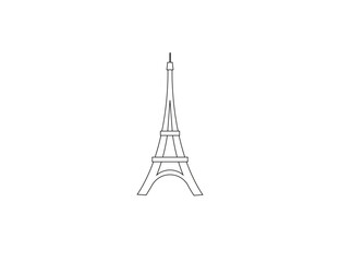 Eiffel tower icon. Vector illustration.