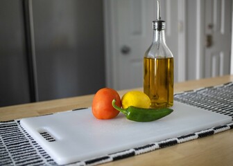 oil and vegetables