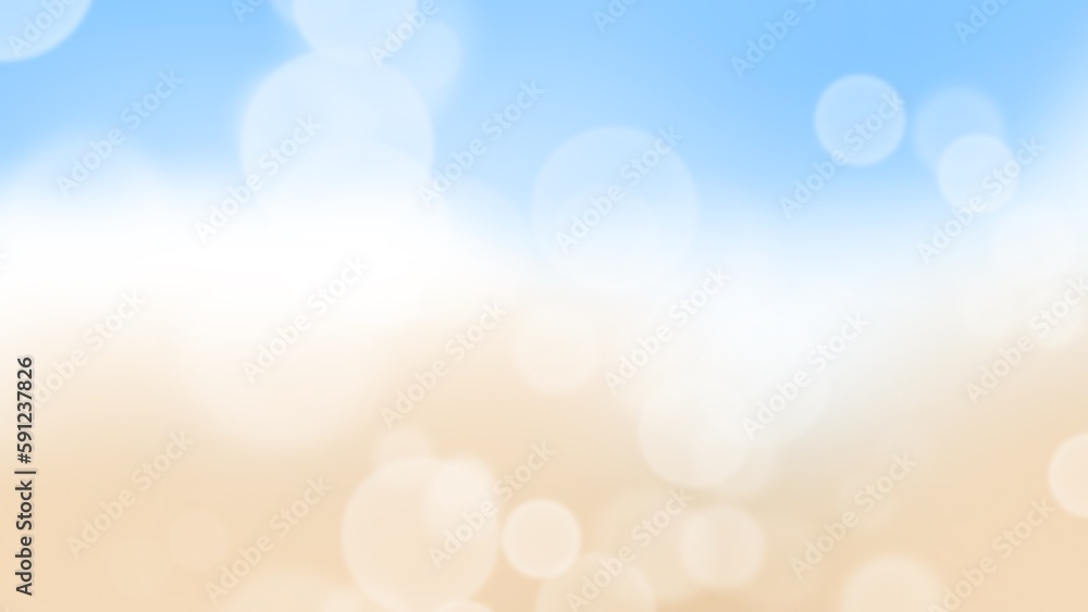 Wall mural abstract summer background with light bokeh ,with copy space for text , color smooth illustration