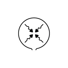 Obraz premium Radio frequency sign icon. Graphical symbol modern, simple, vector, icon for website design, mobile app, ui. Vector Illustration