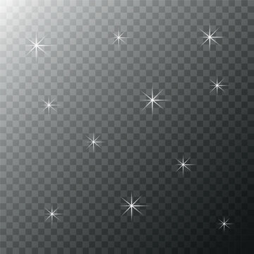 stars on transparent background