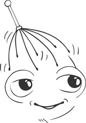 Funny brain massage head draw