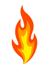 Illustration of stylized fire. Decorative element for design.