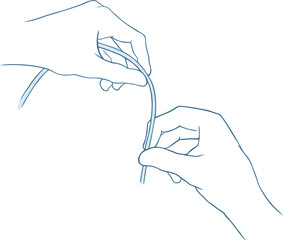 Medical hands working