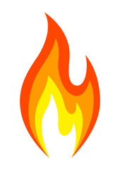 Illustration of stylized fire. Decorative element for design.