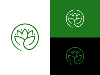 modern lotus icon logo