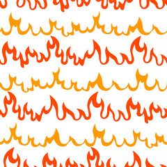 Seamless pattern of fire. Decorative element for design.