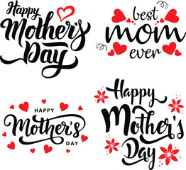 Set of 4 Mother's Day T-Shirt Designs: Celebrate Mom with Thoughtful and Stylish Apparel