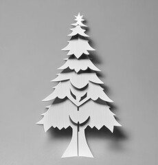 Christmas tree of paper