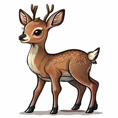 Deer Illustration. Generative AI