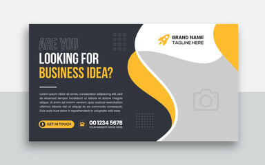 Business youtube thumbnail and web banner template