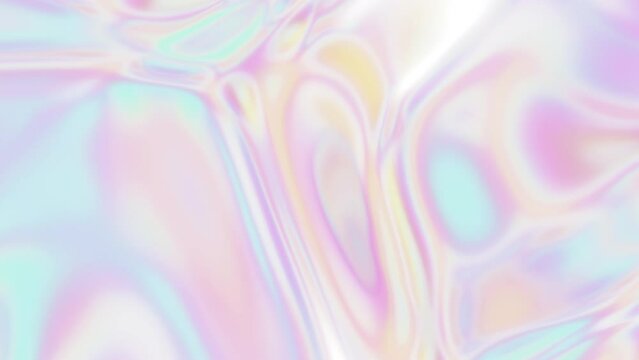 Pastel Paradise: Entrancing Holographic Pastel Background in 3D Rendered Seamless Loop