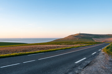 The beautiful cliffs of Cap Blanc-Nez in France. 