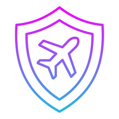 Shield Line Gradient Icon