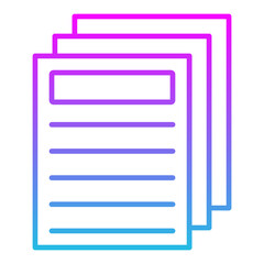 Document Line Gradient Icon