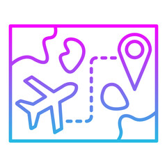 Route Line Gradient Icon
