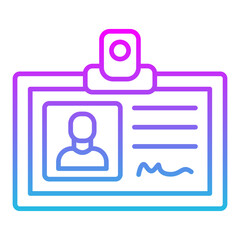 Id card Line Gradient Icon