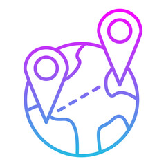 Migration Line Gradient Icon