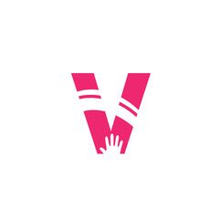 Letter v logo design. logo letter V with unique designs